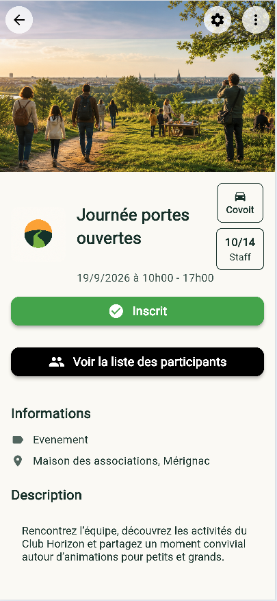 Création et organisation d’un événement Hobby Events